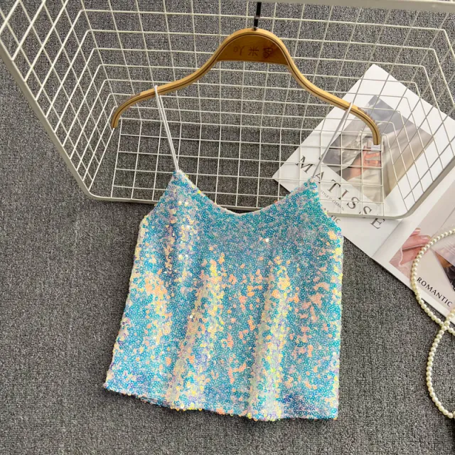 Women Wear Foreign Style Short Loose Sleeveless Tops Wathet - Shop at LoveMi