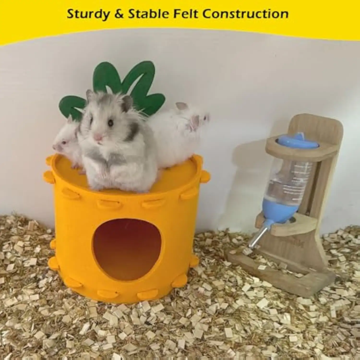Felt Hamster Houses And Hideouts, Cute Carrot Shape Syrian Hamster Hut, Gerbil House Easy Clean, Thick Felt And Sturdy Dwarf Hamster Hideaway, Hamster Cage Deco