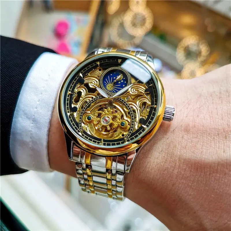 Men's Luminous Hollow Out Fully Automatic Mechanical