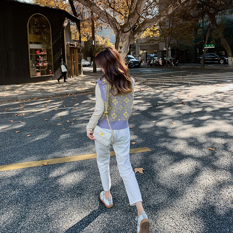 Women's Autumn Fashion New Retro Vest Knit Sweater