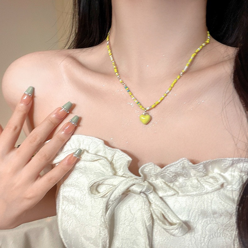 Candy Colored Dopamine Necklace Versatile For Women