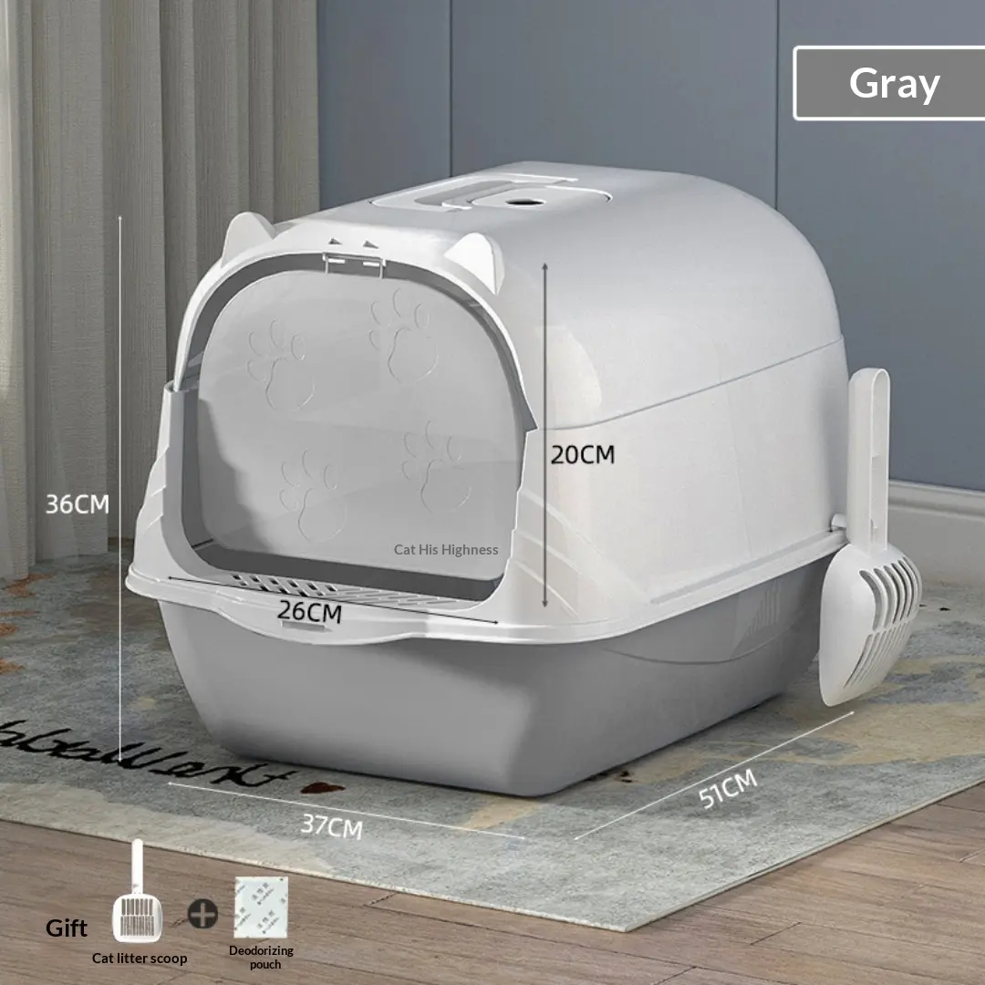 Extra-Large Enclosed Cat Litter Box, Splash-Proof