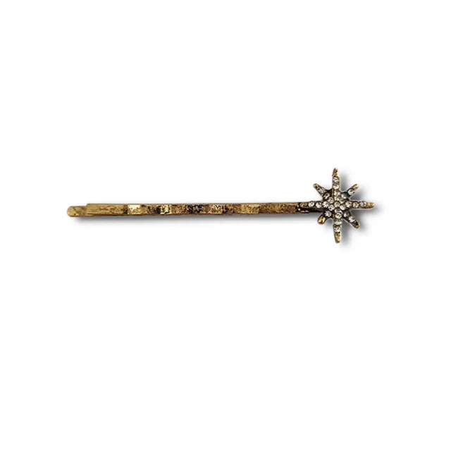 Retro Geometric Diamond Moon Snowflake Star Hairpin Set Word Clip Small Snow - Shop at LoveMi