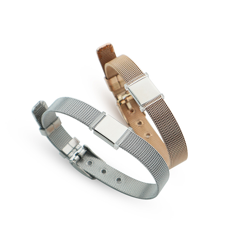 Title 9, Herenarmband van titanium staalgaas met riemver...