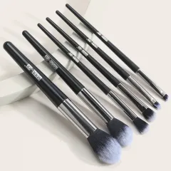 Fashion 6 Makeup Tools Female Trimming Blush Eyeshadow Brushes - Black - View 1