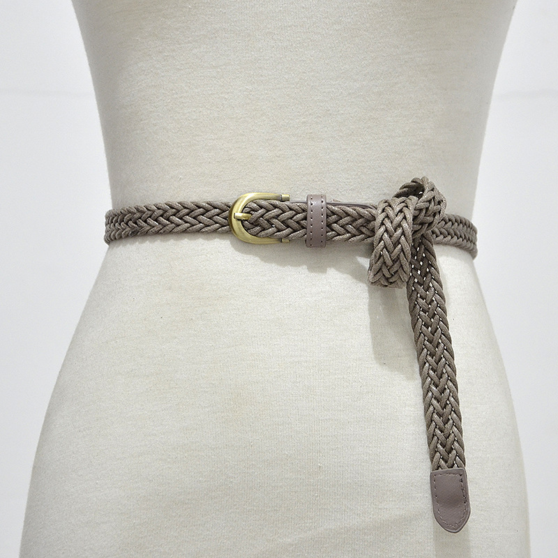 Title 2, Classic vintage wax rope braided thin belt