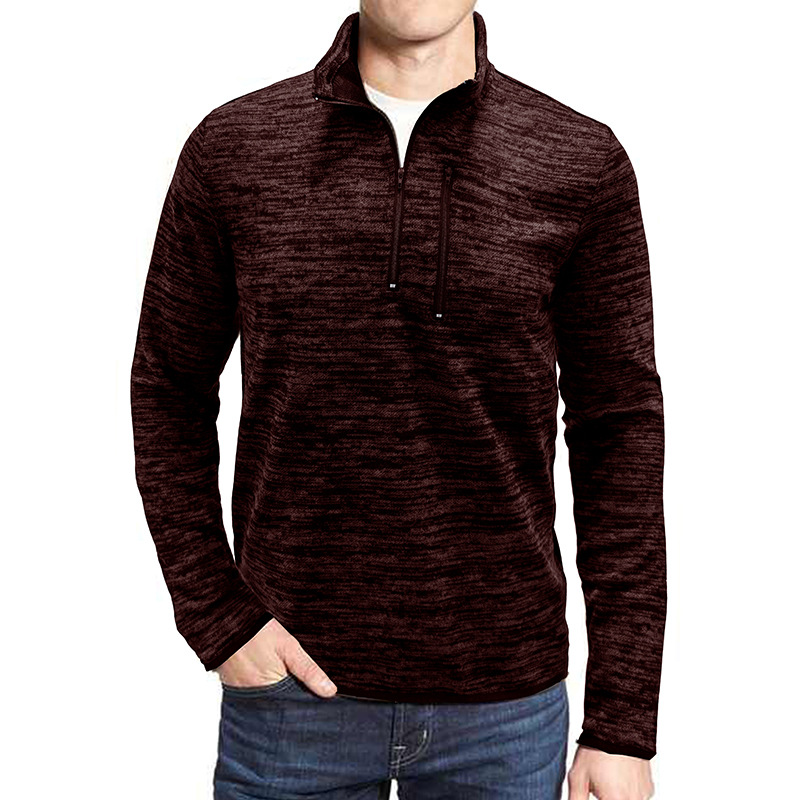 Men's Half Zipper Hoodie With Long Sleeves