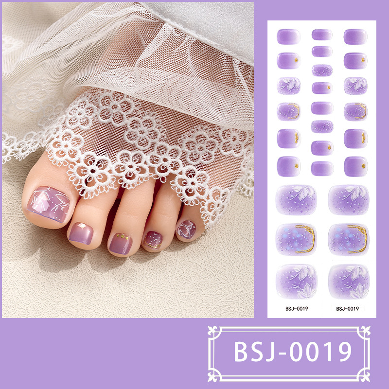 Title 8, 3d Phototherapy Gel Semi-curing Foot Nail Sticker