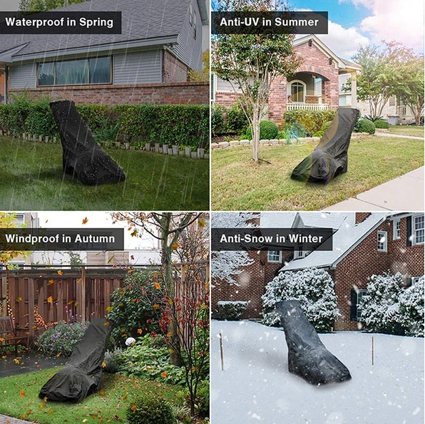 Waterproof Lawn Mower Cover Heavy Duty UV Protector For Push Mower Universal Fit