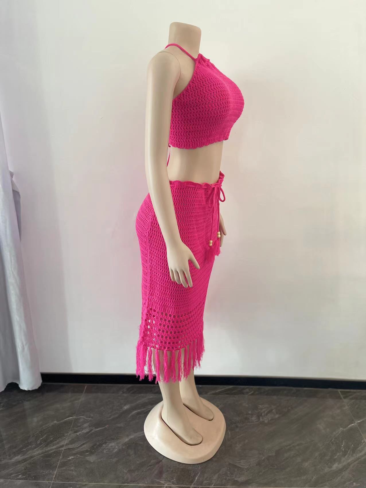 Knitted Tassel Two-Piece Set, picture 3 of 9