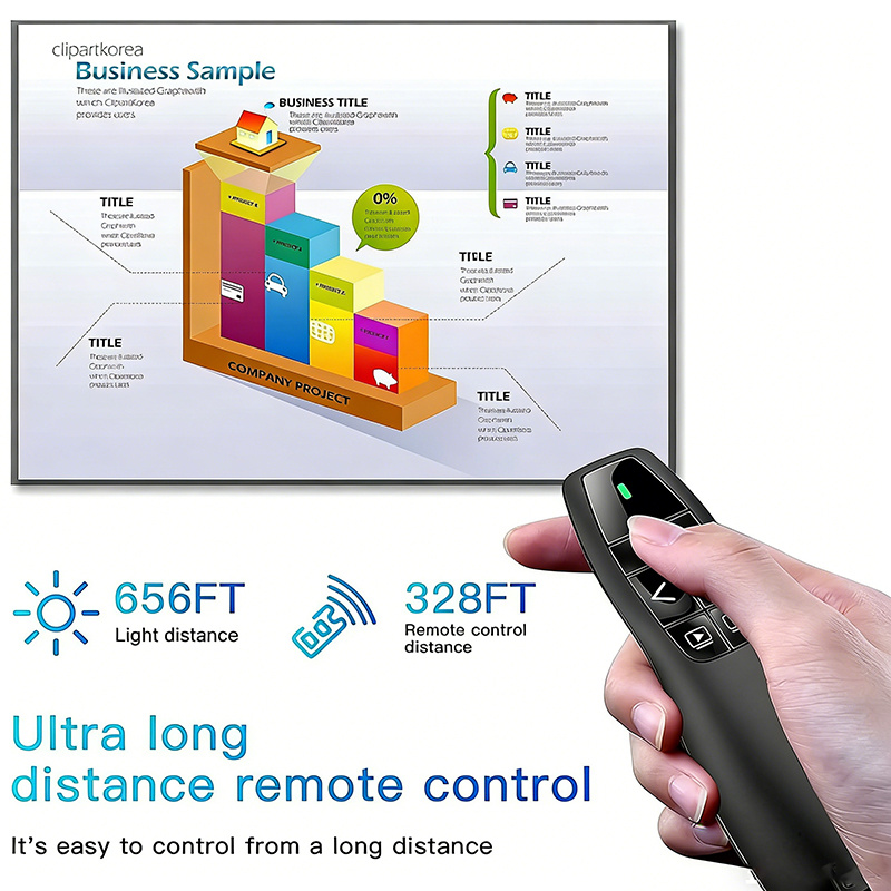 Conference Presentation Remote Control, Wireless 328-foot Range, Ergonomic — image 3
