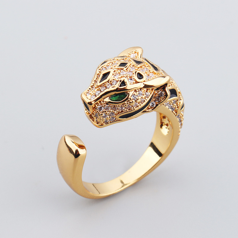 Title 6, Temperament Leopard Head Couple Ring Asia. Jedi...