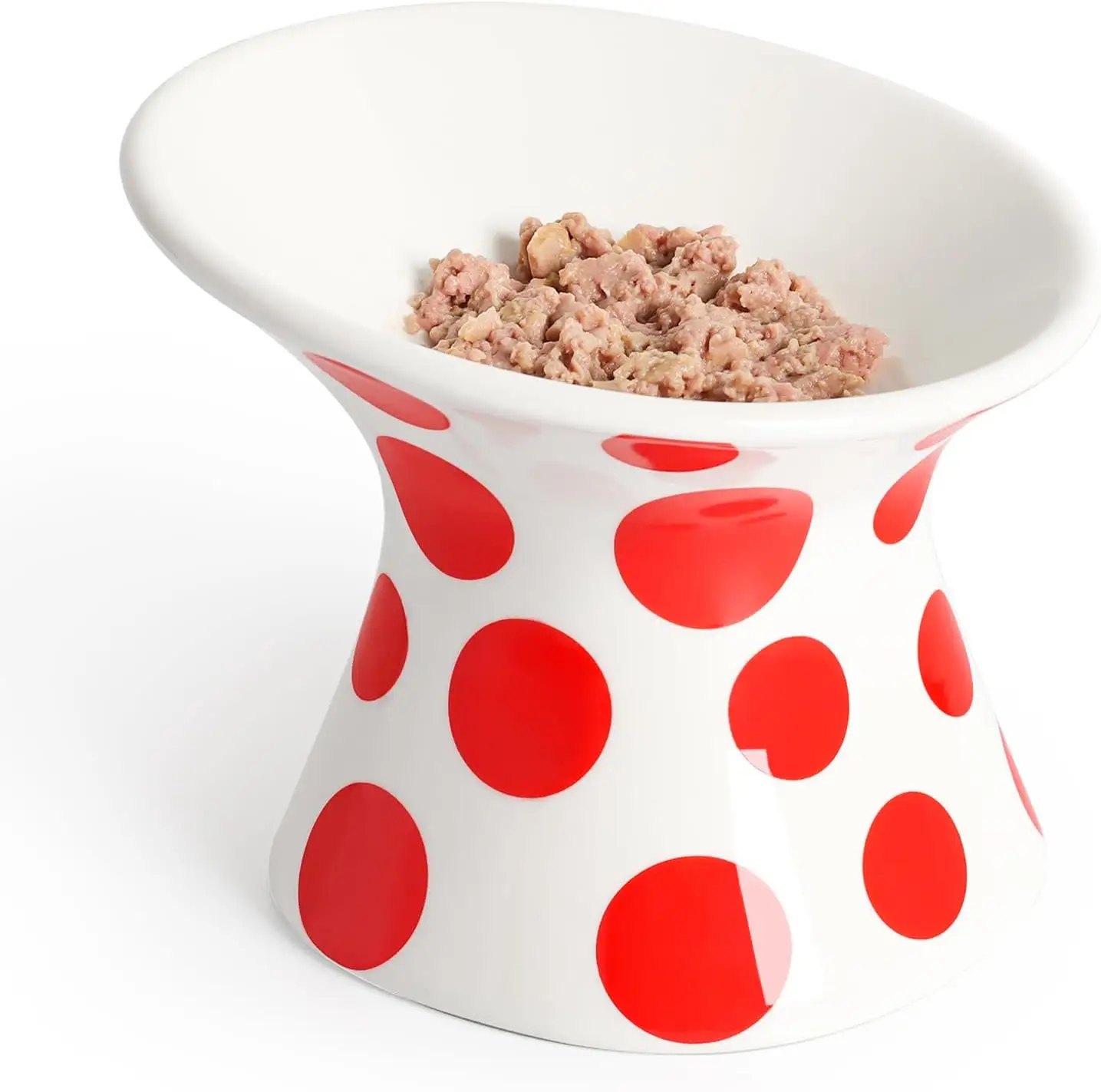 Extra Wide Raised Cat Food Bowl Elevated