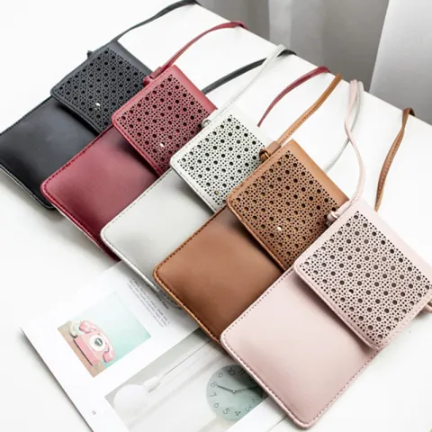 Cross Body Mobile Phone Bag Touching Screen Clear Window