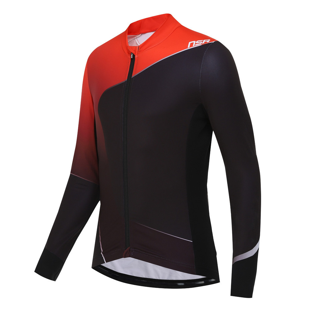 Winter Warm Fleece Long-sleeved Cycling Jersey Top