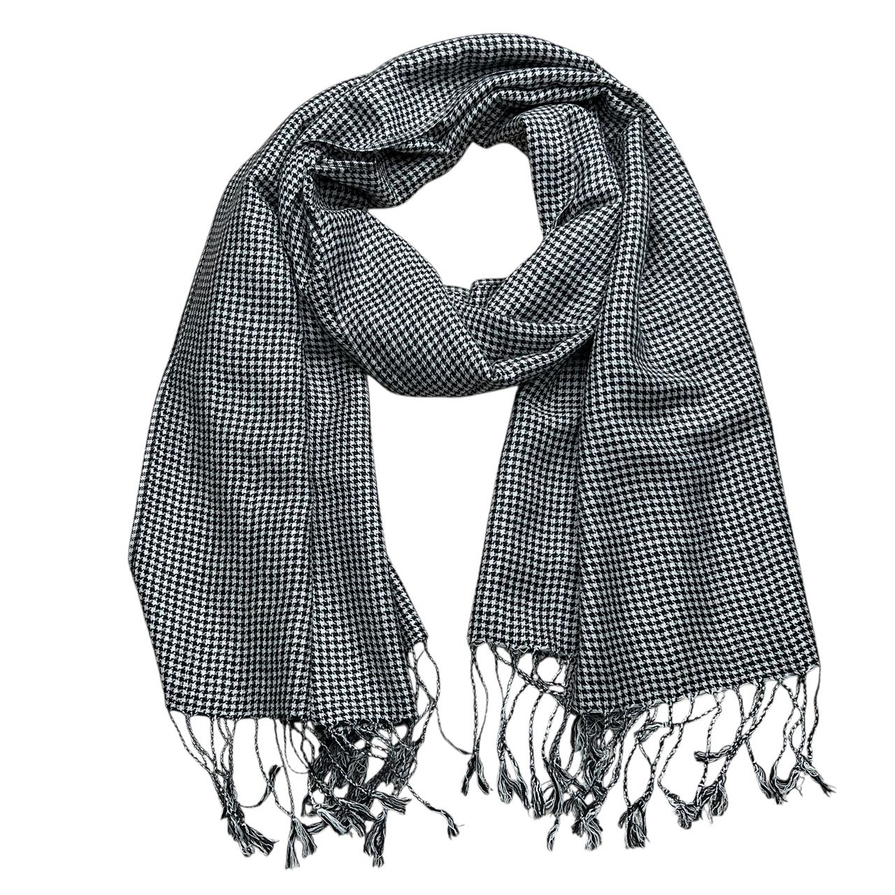 2pcs Modern Edge With Classic Colors Black White Graphic Jacquard Scarf ,Luxe Look For Evening Wear,Scarf,vacation,daily Life,evening Party,Office Appropriate Subtlety For Women Men - Men's Clothing