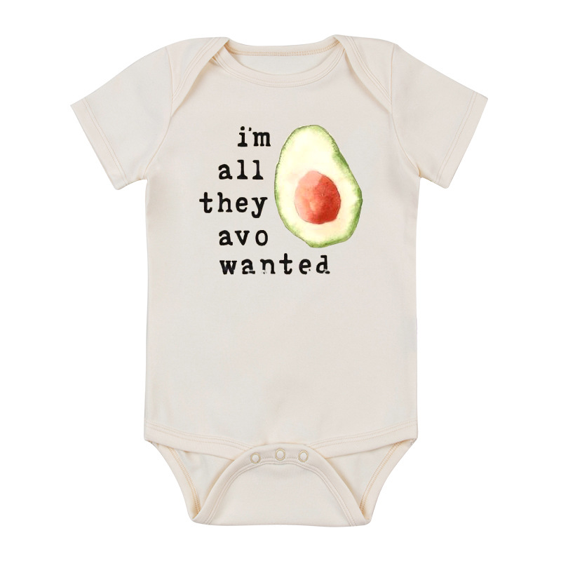 Cute Printed Short Sleeved Romper For Babies