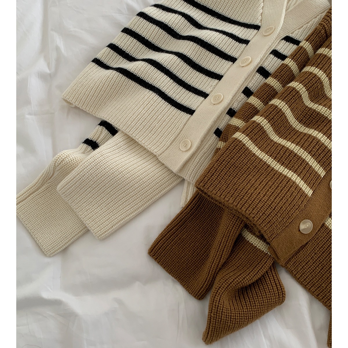 Retro Lazy Style Outer Pullover V-neck Knitted Top