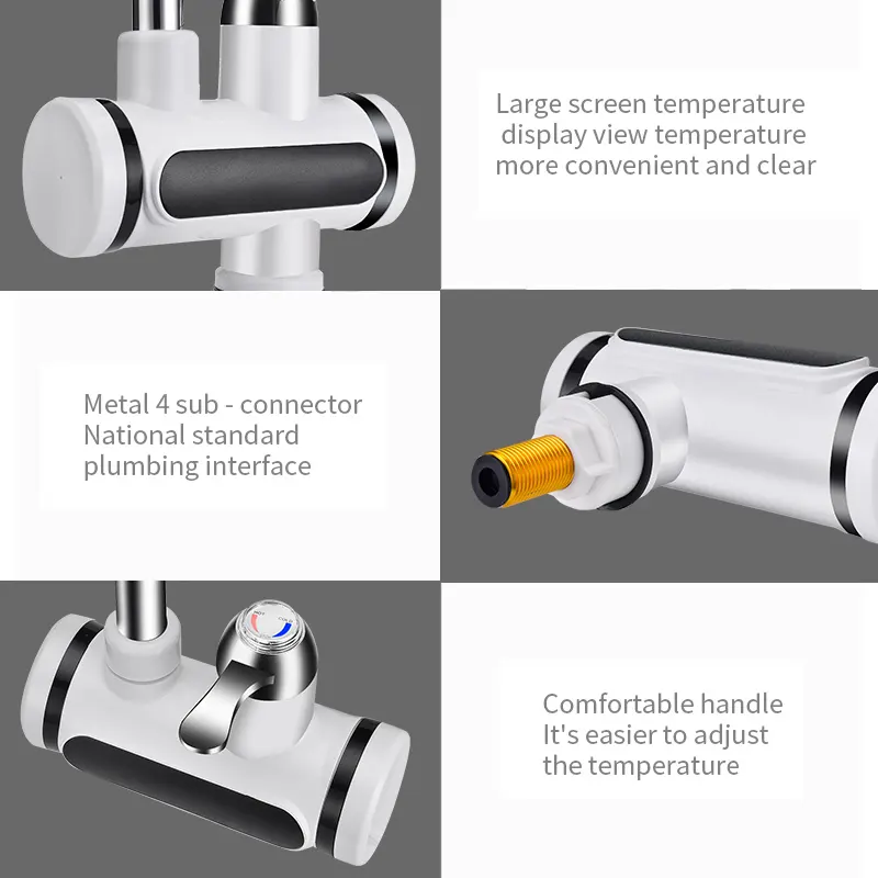 Kitchen Electric Water Tap Heater Temperature Display