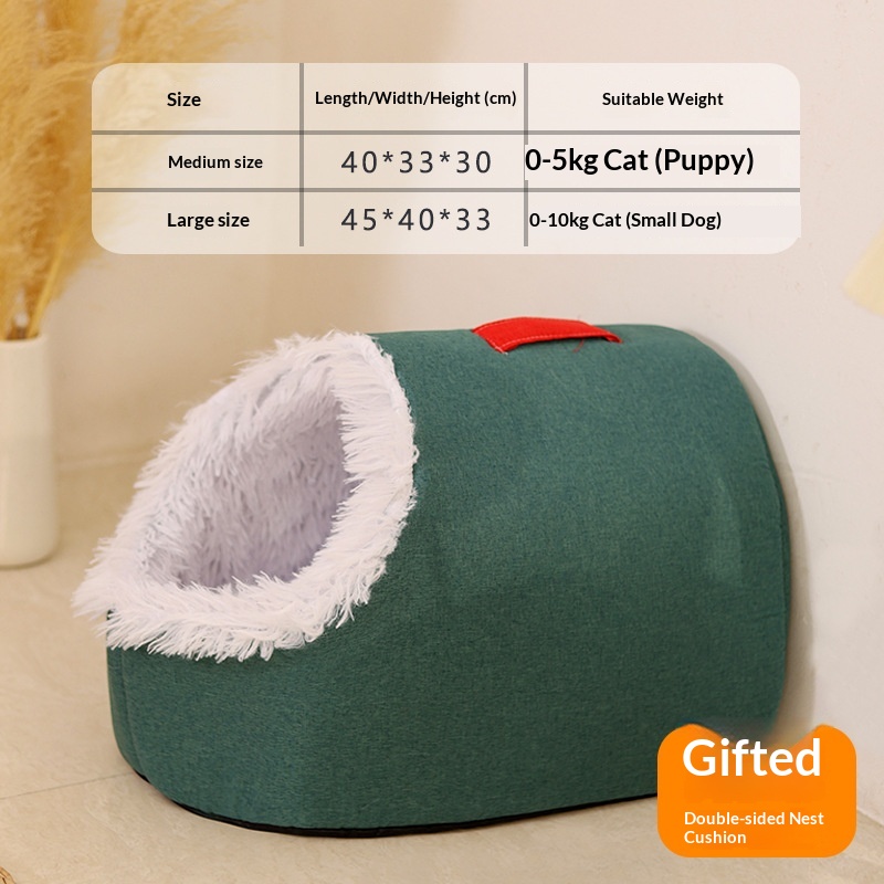 Cama Cerrada Térmica para Gatos y Perros Pequeños