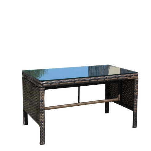 Outdoor Patio Furniture 1 Coffee Table With Clear Tempered Glass — foto 10