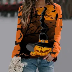 Women's Printed Long Sleeve T-shirt - Wxy271424-3Xl - View 1