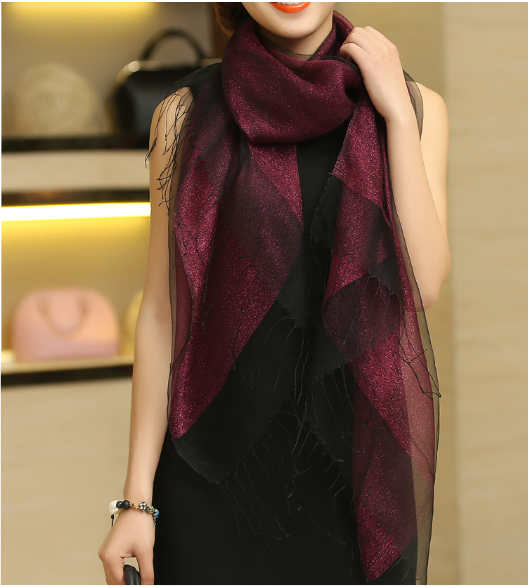 Women's Spring And Summer Silk Scarf Shawl