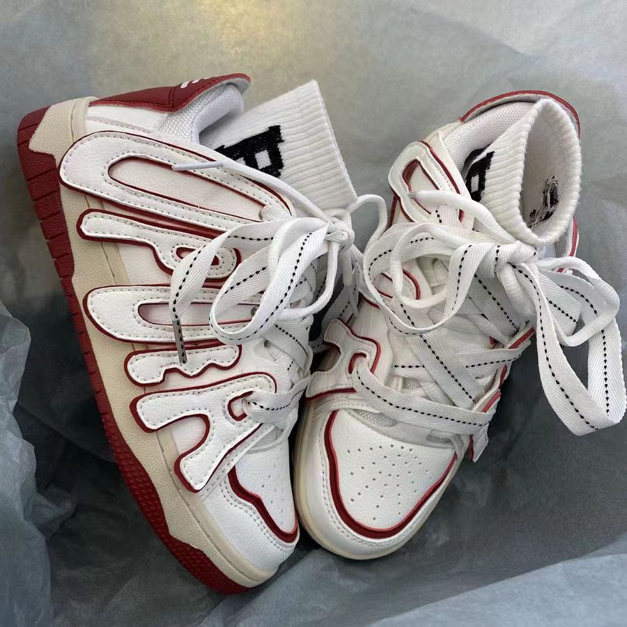 Thick Sole Letter Sports Skateboard Shoes