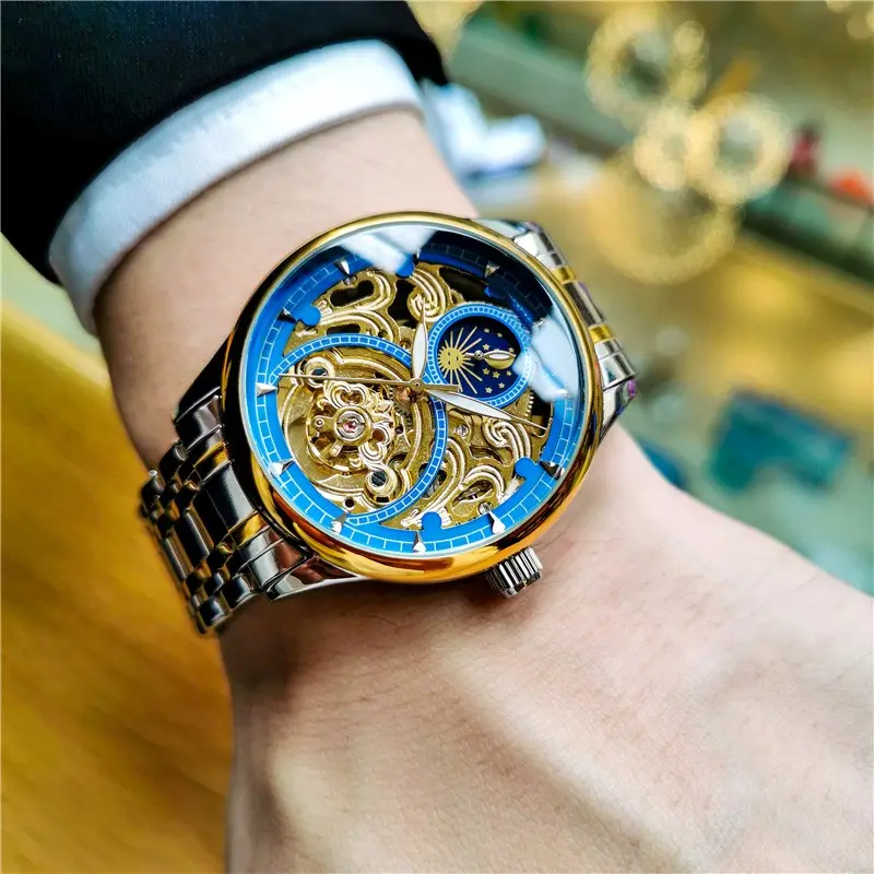 Men's Luminous Hollow Out Fully Automatic Mechanical