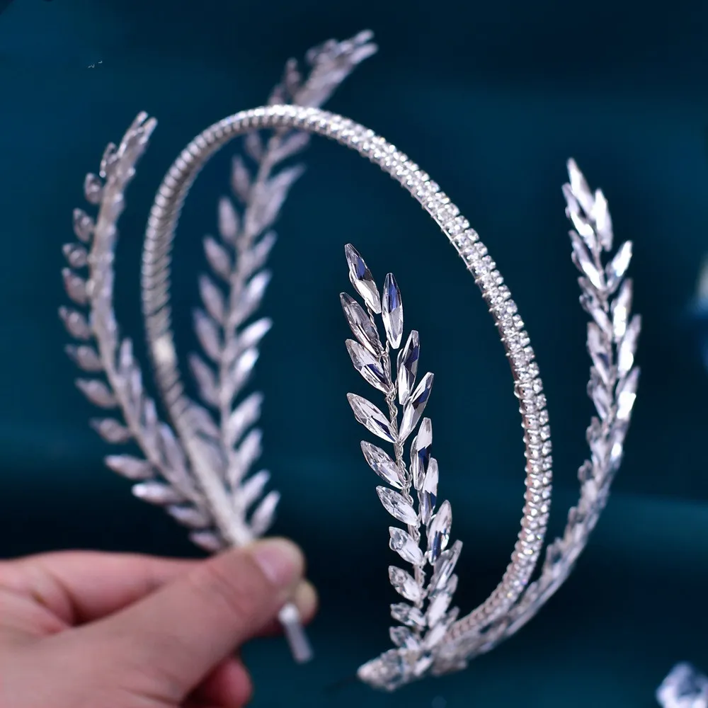 Wedding Dress Accessories Bride Headwear Rhinestone Hair Band - Silver