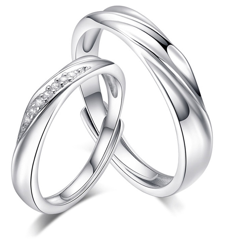 Title 4, Bague de couple en argent sterling pour femmes