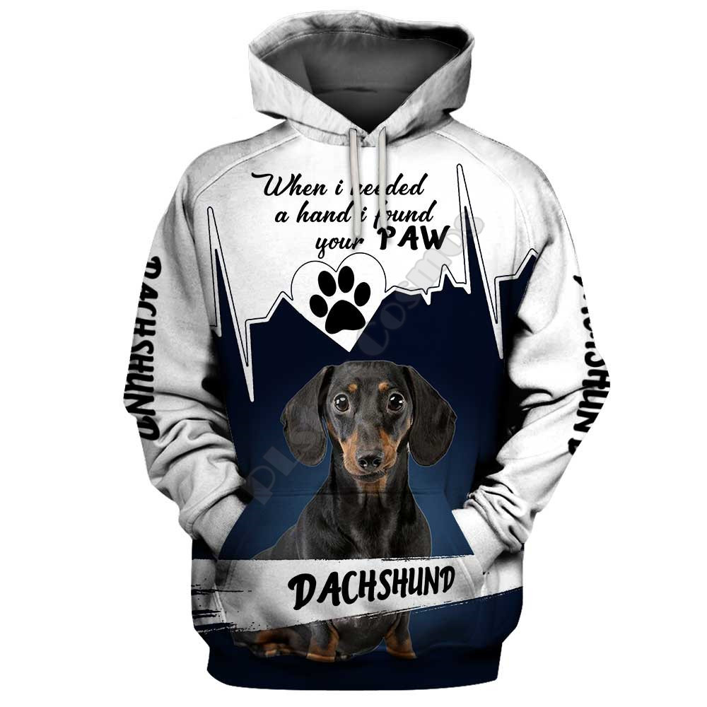 Title 5, 3D Digital Foreign Style Dog Print Crew Neck Ca...