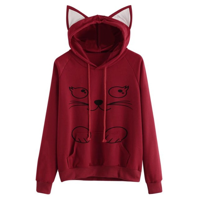 Title 2, Loose cat print hoodie