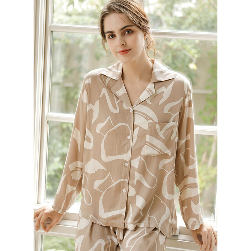 Couples Style Long-sleeved Trousers Home Clothes Pajamas Set