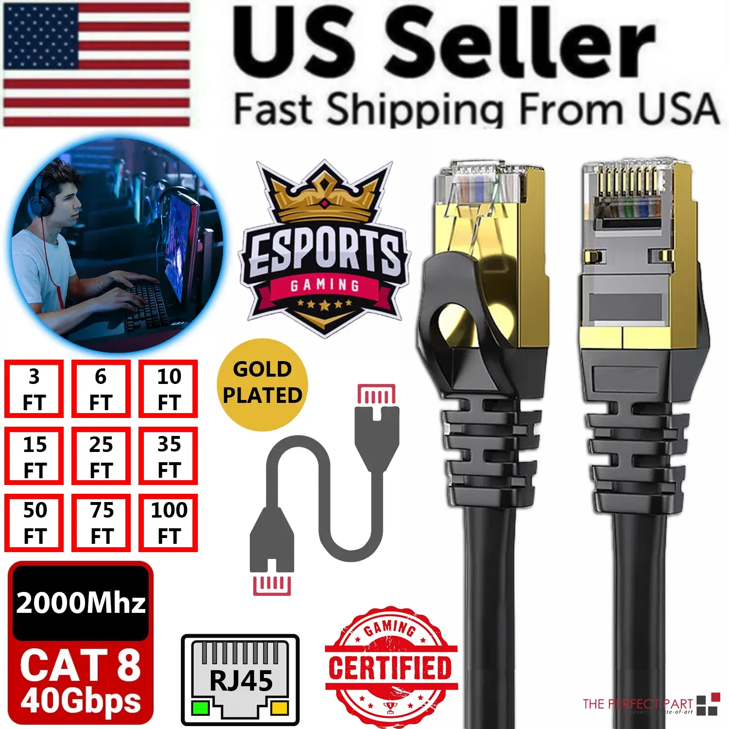 Cat 8 Ethernet RJ45 Cable Super Speed