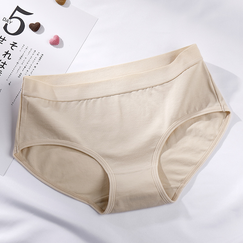 Title 4, Cotton Mid-waist Girls Cotton Underwear Simple ...