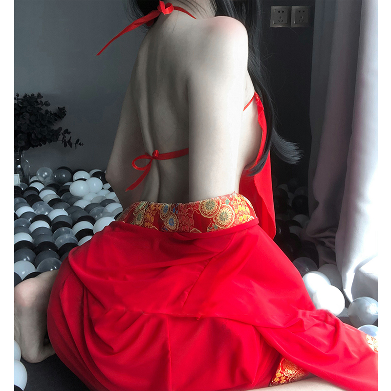 Form-fitting cheongsam dress side view showing stretchable fabric and elegant drape
