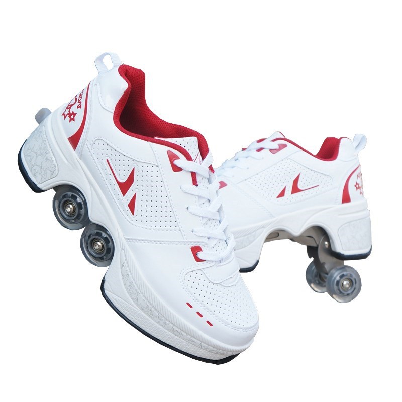 Title 2, Four wheeled tiktok shoes for men and women pulley