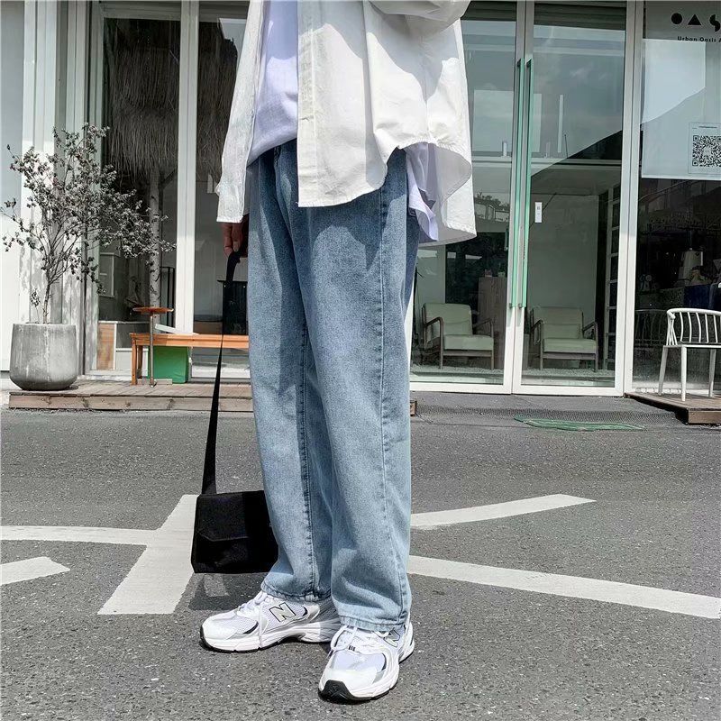 Men's Vintage Full Print Cashew Flower Loose Jeans