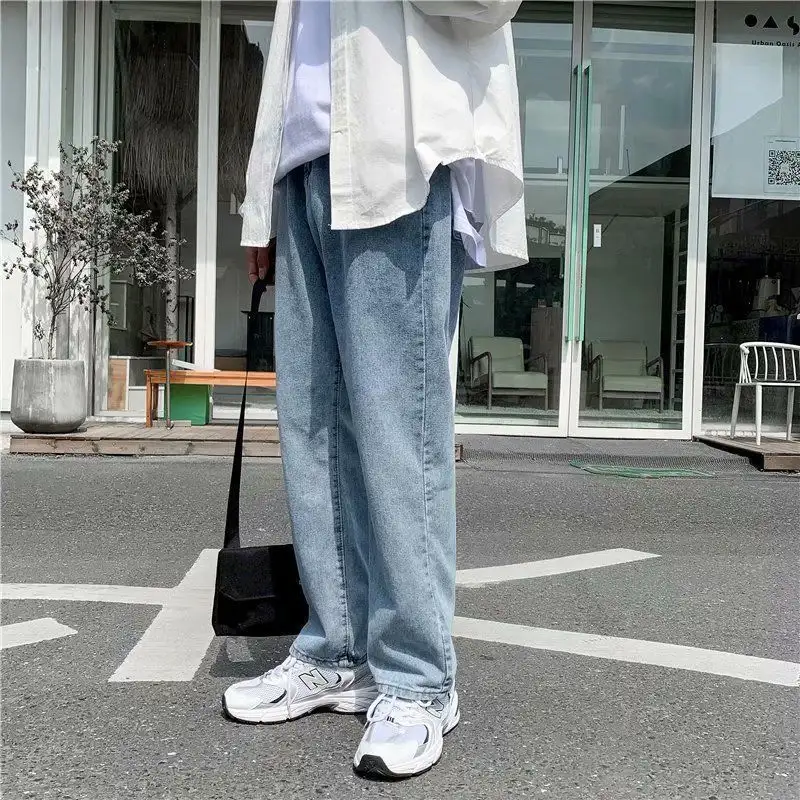 Men's Vintage Full Print Cashew Flower Loose Jeans