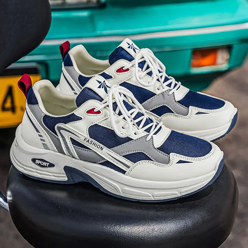 Men's Sports Shoes, New 2026 Summer Breathable Mesh Running Shoes, Platform Dad Sneakers For Male Students