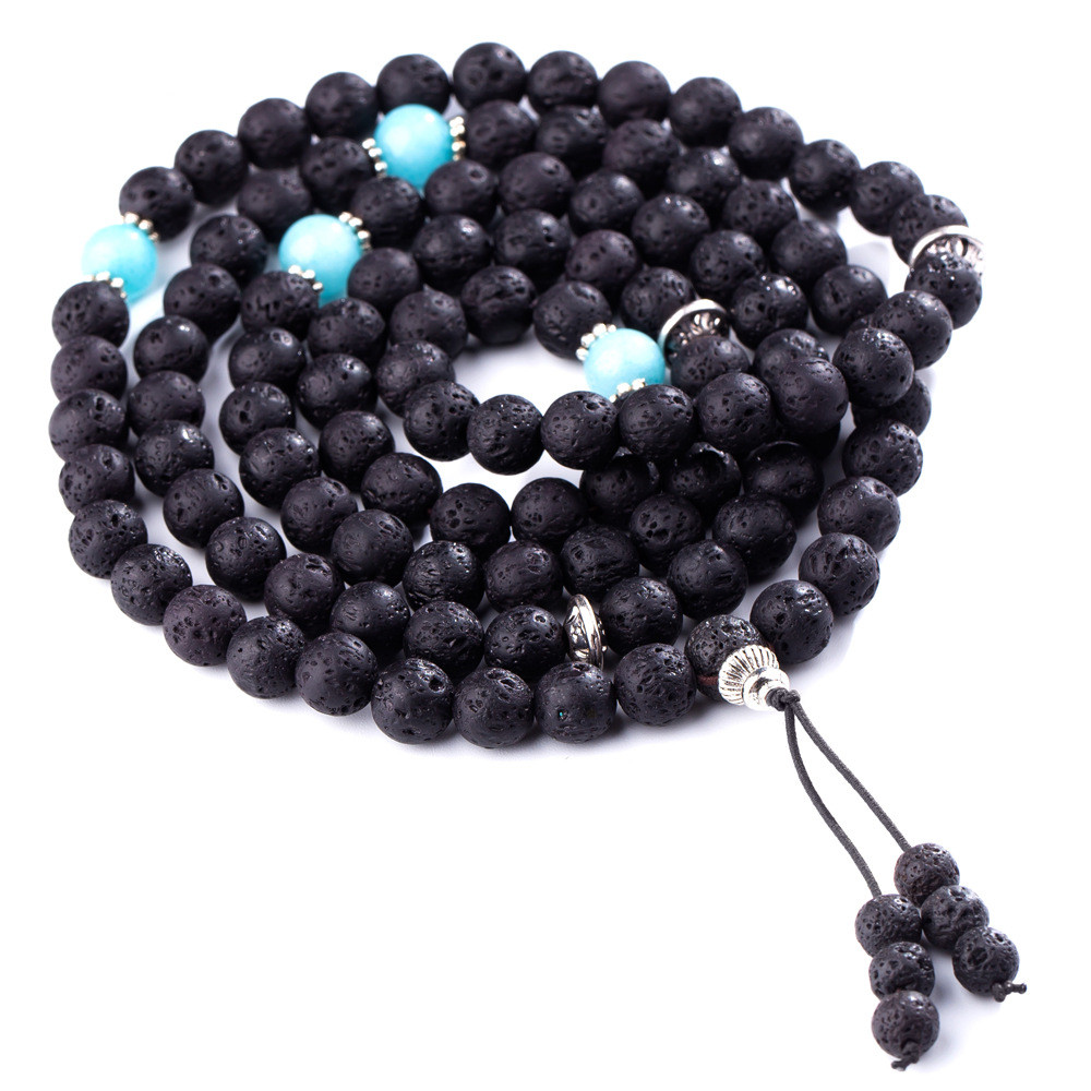 Title 3, Modische 8-mm-Vulkanstein-108-MALA-Armbänder