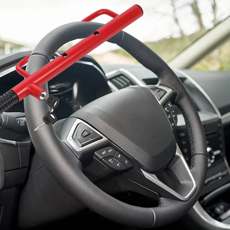 Car Steering Wheel Lock Heavy Duty Design Anti Theft Security 2 Keys UK Stock