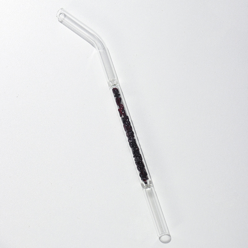 Title 15, Natural Crystal Gravel Glass Straws