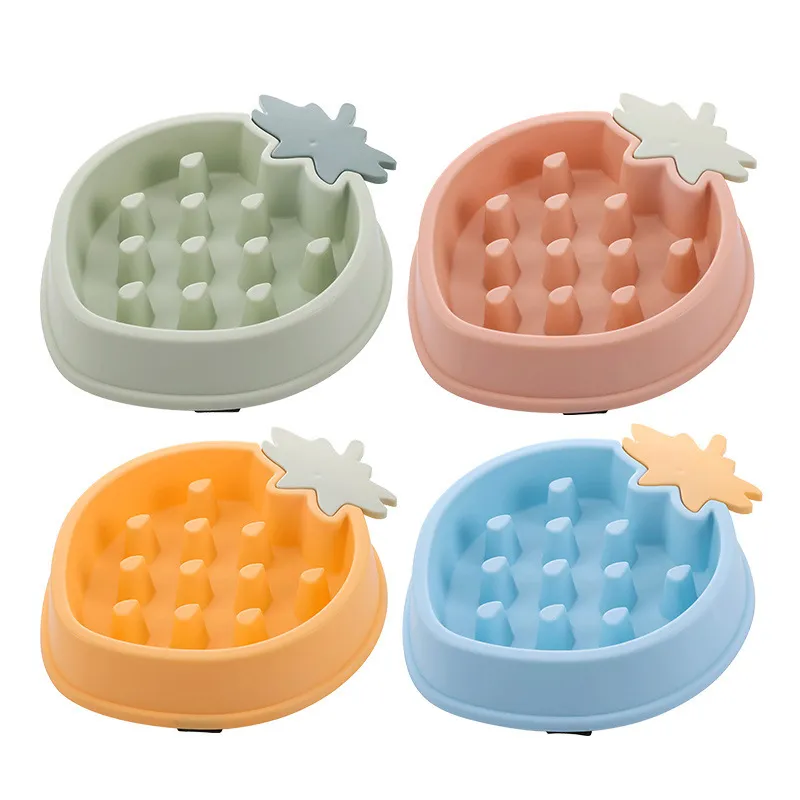 Pineapple Slow Food Bowl Food Grade Plastic Pet Dog – image 3