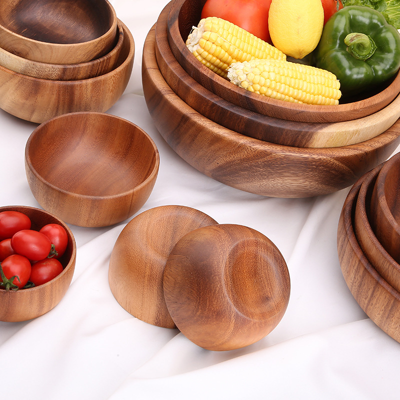 Large And Small Log Rice Bowl Tableware Hotel Restaurant Kitchen - Image 1