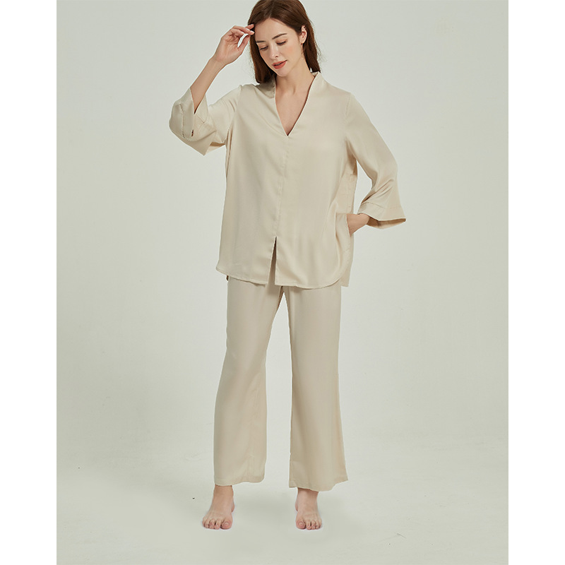 Title 5, Real Silk Pajamas Womens Two-piece Home Servic...