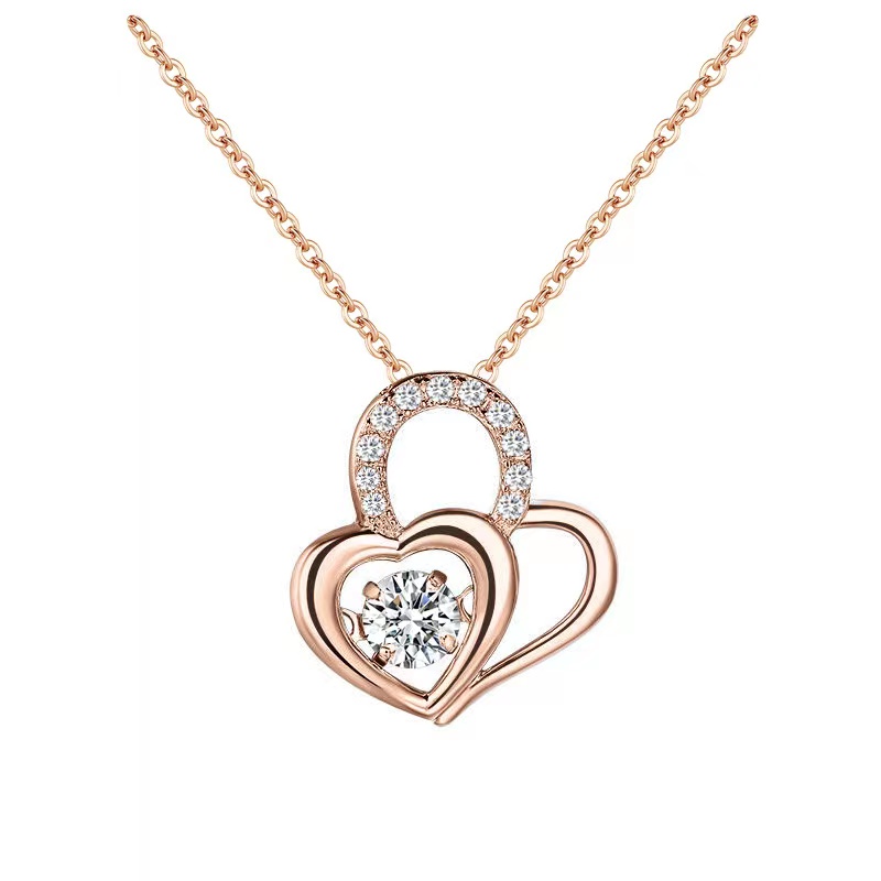 Beating Heart Sterling Silver Clavicle Chain Stylish Sweet