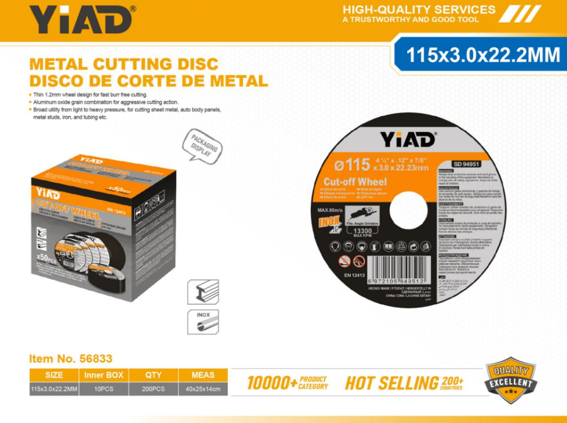 115x3x22.2mm, Metal Cutting Disc- Only Support Self-pickup, Free Shipping Price Is Anti-auction Pric