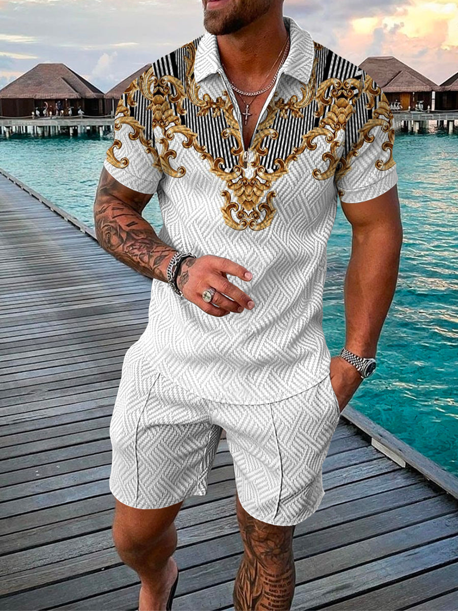 Title 2, Mens Summer Fashion 3D Printed Short Sleeve Ge...